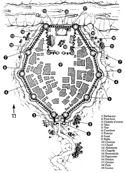 plan château fort