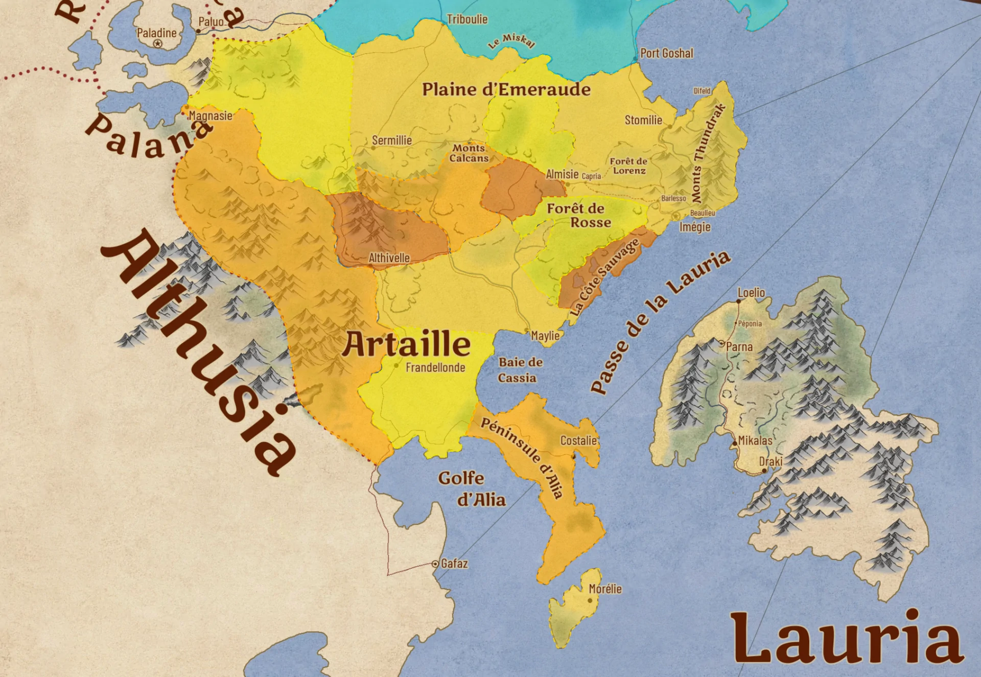 Carte politique de l’Artaille