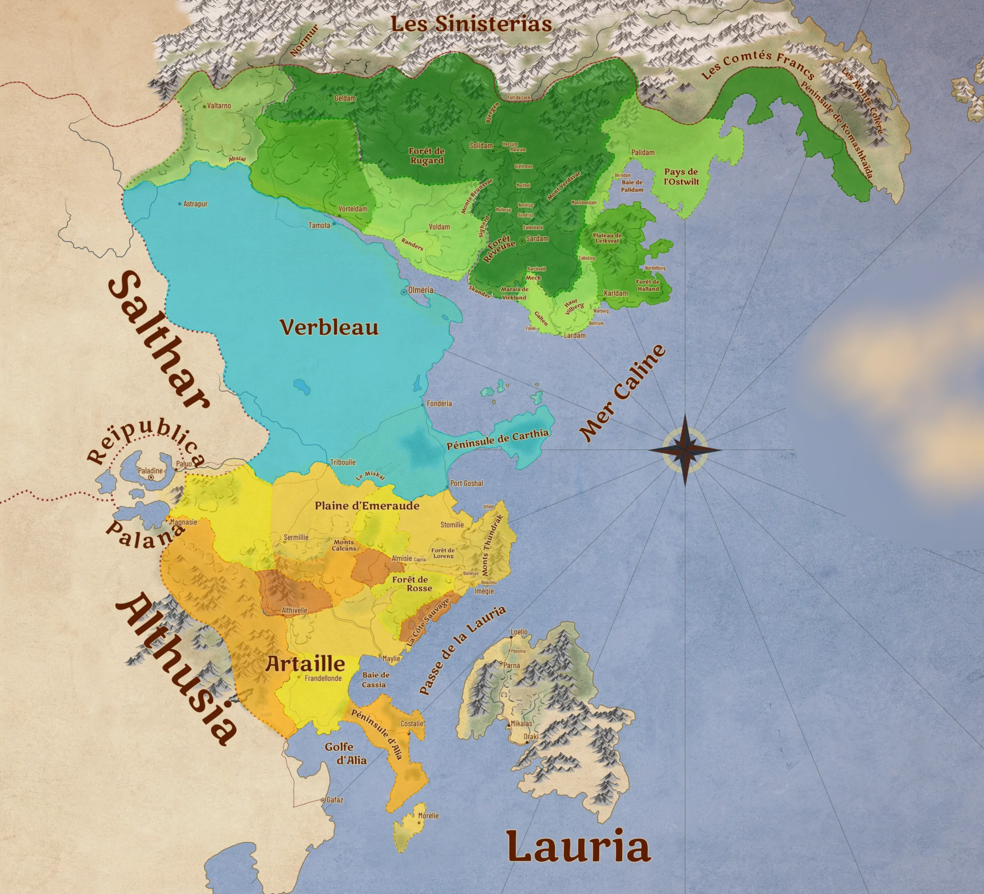 Carte politique de la Burgonnie