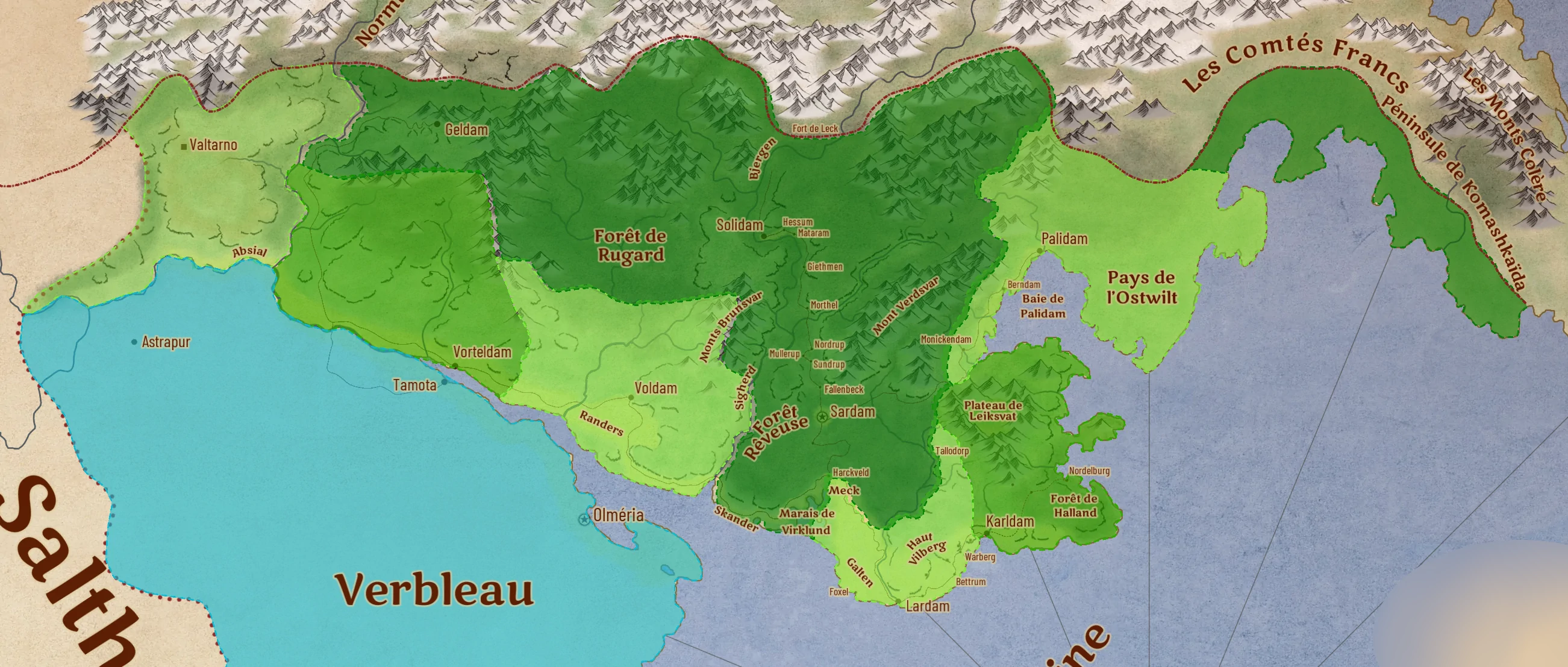 Carte politique de la Sordolia