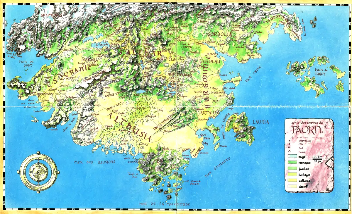 Carte du monde de Paorn