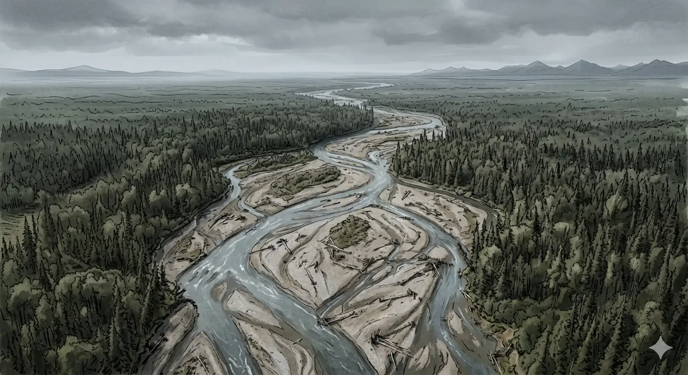 Le fleuve Sigherd, dans sa partie sauvage